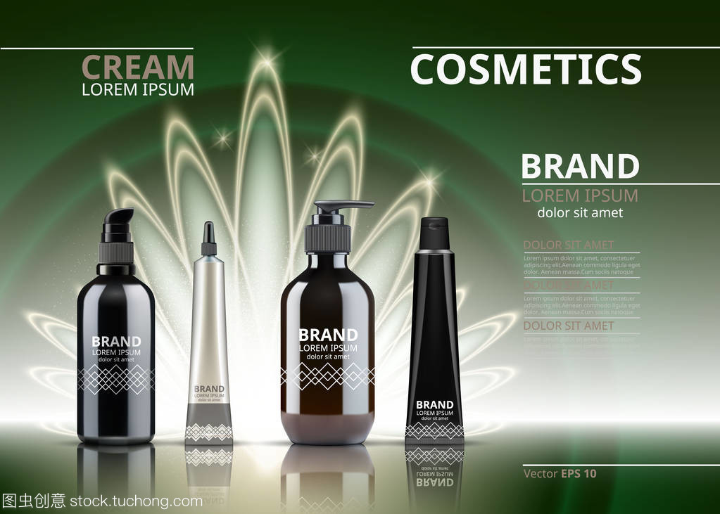 數字現實與美學交融 3D化妝品矢量集合的設計魅力